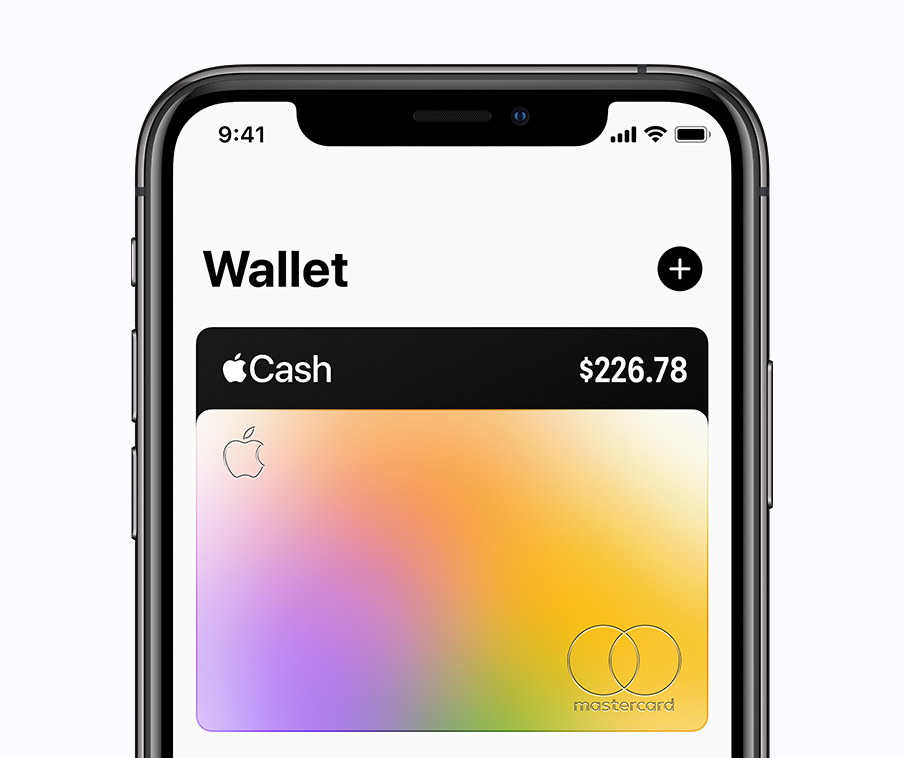 Экран iPhone, на котором отображается Apple Card в приложении Wallet.