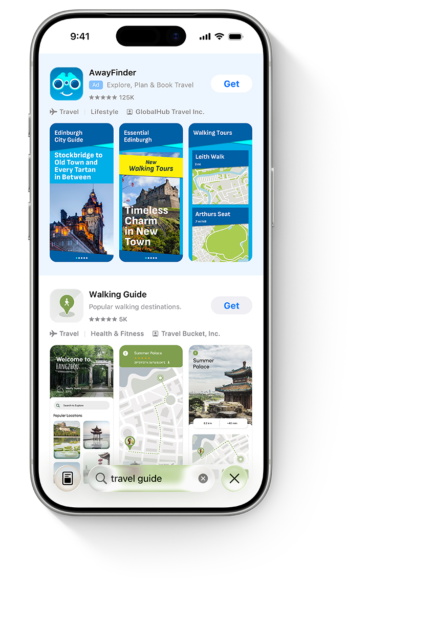 iPhone shows an ad at the top of search results