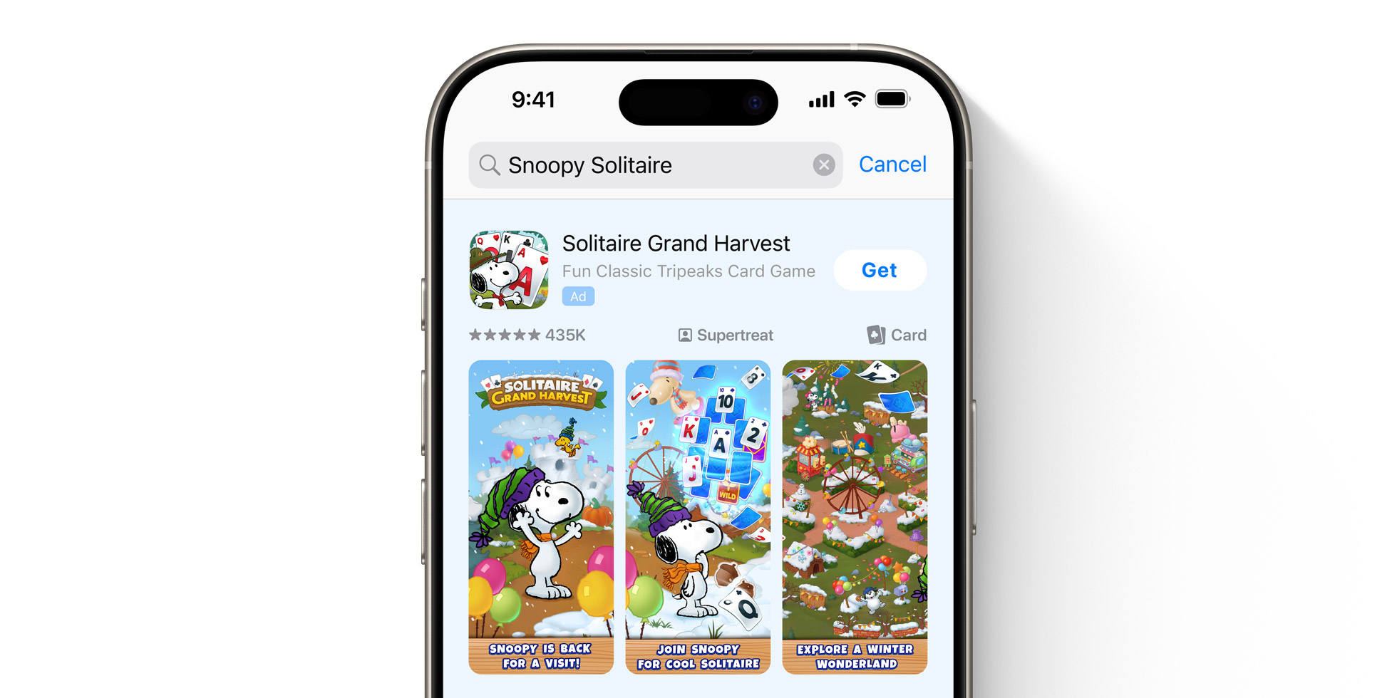 Реклама Solitaire Grand Harvest в App Store 