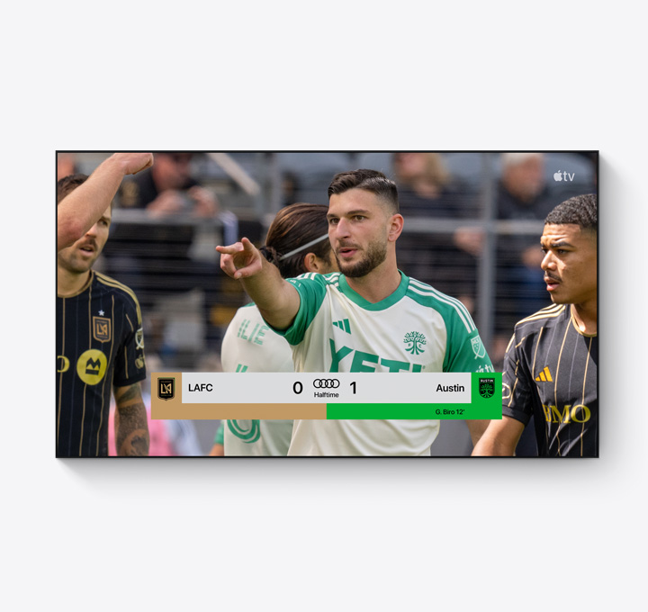 Un ejemplo de un patrocinio de Audi durante un partido de LAFC contra Austin FC.