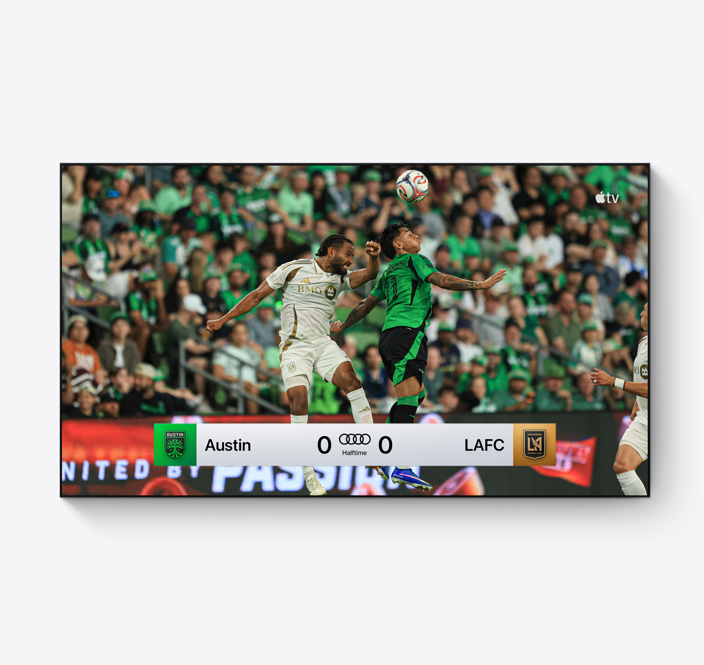 Exemple de sponsoring Audi lors d’un match LAFC contre Austin FC.