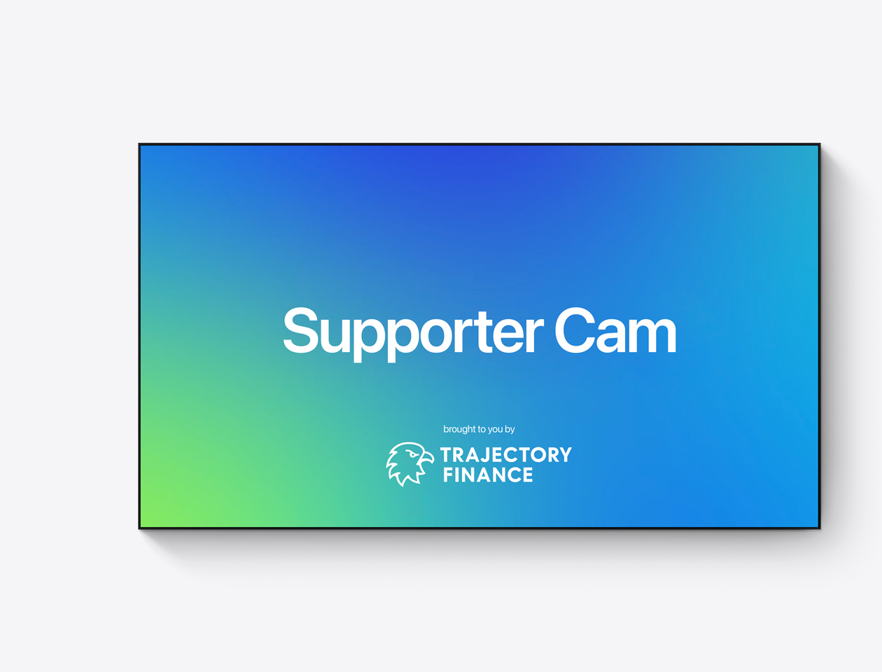 Clip de la caméra du supporter, sponsorisé à titre d’exemple par Trajectory Finance.