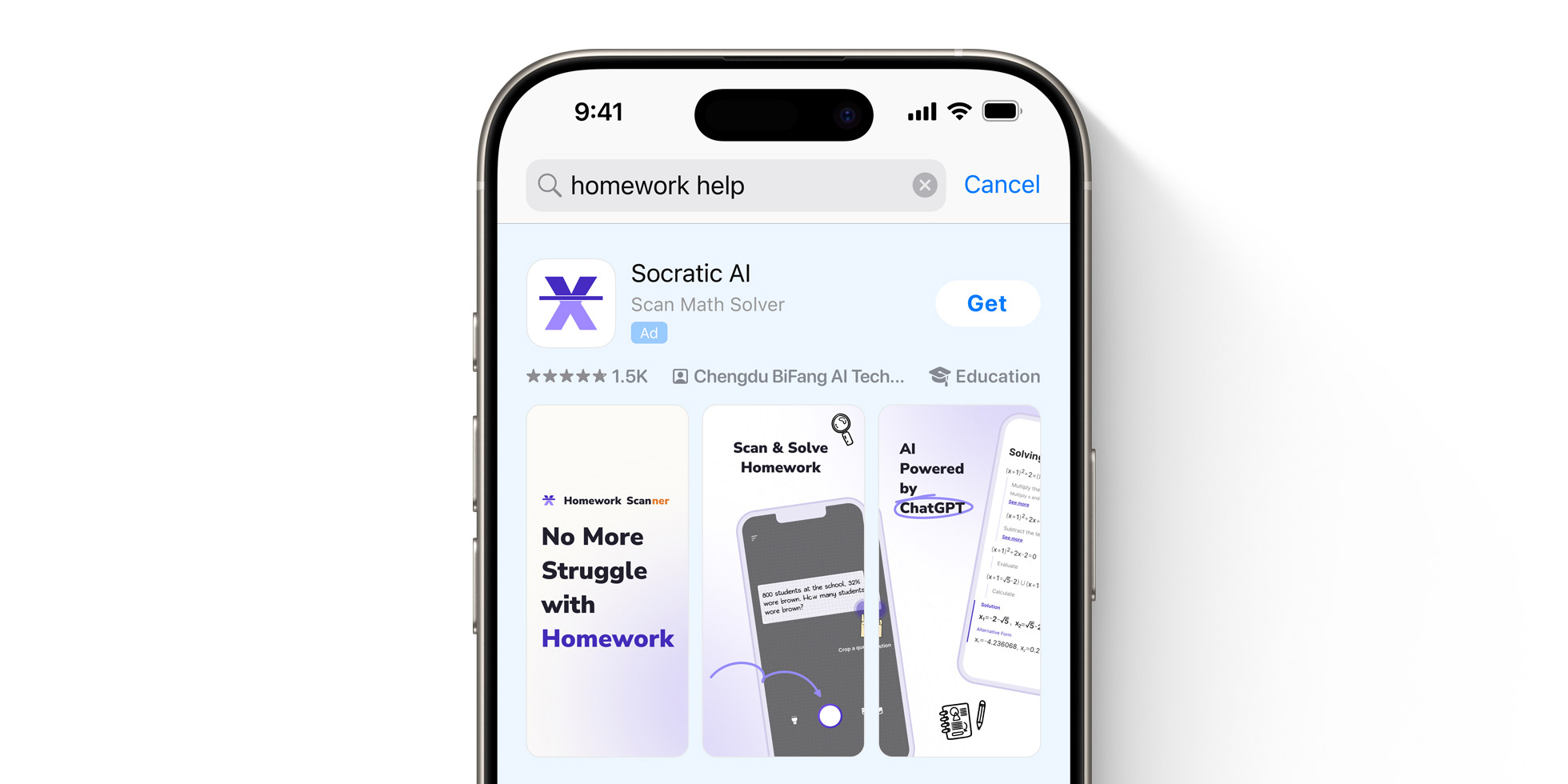 Socratic AI App Store 上的.     广告