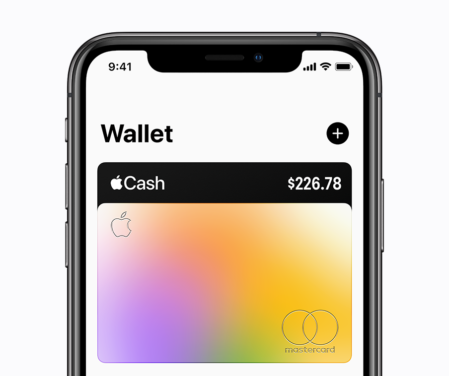 Ein iPhone mit Apple Card in Wallet.